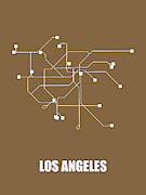 Los Angeles Subway Map 2 Digital Art by Naxart Studio