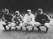 Lou Gehrig, Tris Speaker, Ty Cobb, And Babe Ruth 1928 Photograph by Mountain Dreams