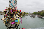 Love Locks Overlook the Seine Photograph by Liz Albro