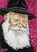 Lubavitcher Rebbe Pinkish Painting by Yom Tov Blumenthal