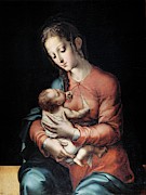 Luis de Morales / 'The Virgin and Child', ca. 1565, Spanish School. CHILD JESUS. VIRGIN MARY. Painting by Luis de Morales -1509-1586-