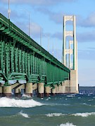 Mackinac Bridge and Waves Photograph by Keith Stokes Mackinac Bridge and Waves Photograph by Keith Stokes