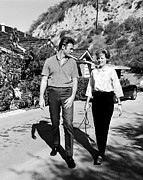 Maggie Johnson Walking With Clint Eastwood On Road Photograph by Globe Photos
