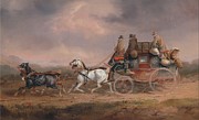 Mail Coaches On The Road- The Louth-london Royal Mail Painting by Charles Cooper Henderson