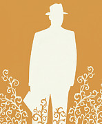 Male Silhouette Drawing by CSA Images Male Silhouette Drawing by CSA Images