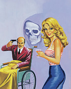 Man Holding Gun to his Head and Woman Drawing by CSA Images