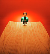 Man in Front of Microphone Drawing by CSA Images