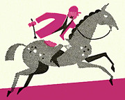 Man Riding a Horse Drawing by CSA Images Man Riding a Horse Drawing by CSA Images