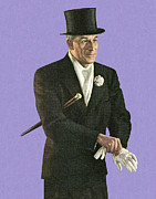 Man Wearing Top Hat Drawing by CSA Images Man Wearing Top Hat Drawing by CSA Images