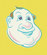 Man With Big Face Drawing by CSA Images Man With Big Face Drawing by CSA Images