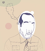 Man with Blank Face Drawing by CSA Images Man with Blank Face Drawing by CSA Images