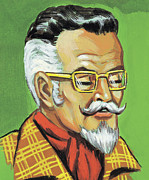 Man with Goatee and Glasses Drawing by CSA Images