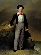 'Manuel Flores Calderon as a boy', Middle 19th centur... Painting by Antonio Maria Esquivel -1806-1857-