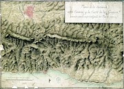 Map For The Defense Plan Of The Serrania Between Caracas And The Coast Of Guaira - 1778. Drawing by Cxam Agustin Map For The Defense Plan Of The Serrania Between Caracas And The Coast Of Guaira - 1778. Drawing by Cxam Agustin