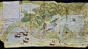 Map Of Cartagena De Indias. Antilles Commerce Center, 17th Century - 1628. Painting by Album Map Of Cartagena De Indias. Antilles Commerce Center, 17th Century - 1628. Painting by Album