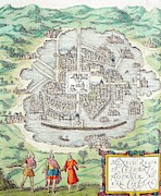 Mapping. Map Of The City Of Mexico By Braun Hogenberguius, 1582. Geographical Service Of The Army. Drawing by Album Mapping. Map Of The City Of Mexico By Braun Hogenberguius, 1582. Geographical Service Of The Army. Drawing by Album