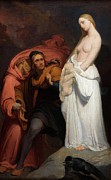 Marguerite Holding Her Dead Child Painting by Ary Scheffer
