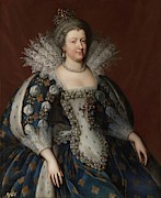 'Marie de' Medici, Queen of France'. 1655. Oil on canvas, 1655... Painting by Charles Beaubrun -1604-1692-