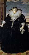 'Marie de'Medici, Queen of France', 1617, Flemish School, Oil on canva... Painting by Frans Pourbus the Younger -1569-1622- 'Marie de'Medici, Queen of France', 1617, Flemish School, Oil on canva... Painting by Frans Pourbus the Younger -1569-1622-