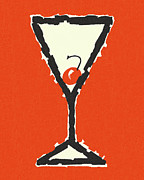 Martini Glass Drawing by CSA Images Martini Glass Drawing by CSA Images
