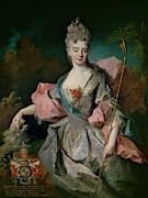 'Mary Josephine Drummond, Countess of Castelblanco', ca. 1716, French Scho... Painting by Jean-Baptiste Oudry -1686-1755-