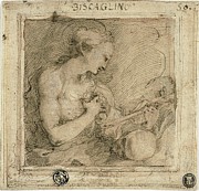 Mary Magdalene Drawing by Bartolomeo Biscaino
