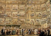 'Masked Ball', ca. 1767, Spanish Baroque, Oil on panel, 40 x 51 cm, P02875. Painting by Luis Paret y Alcazar -1746-1799-