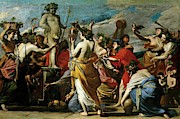 Massimo Stanzione / 'Sacrifice to Bacchus', ca. 1634, Italian School, Oil on canvas. Painting by Massimo Stanzione -1585-1656-
