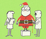 Measuring Santa Claus Drawing by CSA Images Measuring Santa Claus Drawing by CSA Images