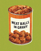 Meat Balls in Gravy Drawing by CSA Images