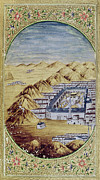 Mecca Surrounded By The Mountains Of Arafa Painting by Islamic School