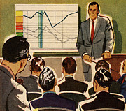 Men in A Meeting Drawing by CSA Images Men in A Meeting Drawing by CSA Images