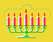 Menorah Drawing by CSA Images Menorah Drawing by CSA Images
