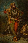 Mephisto From The Opera Faust, 1870-86 Painting by Adolphe Joseph Thomas Monticelli