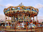 Merry Go Round Painting by Thelma Winter