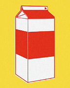 Milk Carton on a Yellow Background Drawing by CSA Images Milk Carton on a Yellow Background Drawing by CSA Images