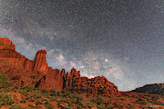 Milky Way over Fisher Towers Photograph by Dan Norris