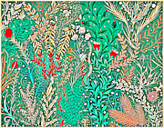 Millefleurs Home Decor Design in Brilliant Green and Light Oranges With Leaves and Flowers Digital Art by Lise Winne Millefleurs Home Decor Design in Brilliant Green and Light Oranges With Leaves and Flowers Digital Art by Lise Winne