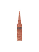 Minimal Abstract Vase 9 - Tall Vase - Terracotta Series - Modern, Contemporary Print - Brown Mixed Media by Studio Grafiikka
