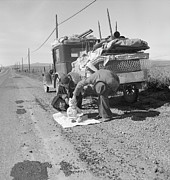 Missouri Family After The Drought Near Tracy, California, 1937 Photograph by Dorothea Lange
