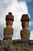 Moaii Statues, Tongariki, Easter Island, South Pacific Photograph by Doug Allan / Naturepl.com