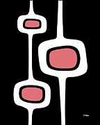 Mod Pods Three in Pink Digital Art by Donna Mibus