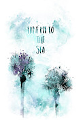 Modern Art TAKE ME TO THE SEA - jazzy watercolor Digital Art by Melanie Viola