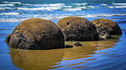 Moeraki boulders, New Zealand Photograph by Lyl Dil Creations