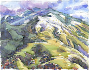 Mount Diablo with Snow Painting by Judith Kunzle