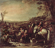 Mounted Dragoons Of The King's Household, 1737 Painting by Charles Parrocel