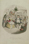 Mr Fezzywigs Ball, Illustration From A Christmas Carol By Charles Dickens Drawing by John Leech