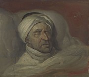 Mr. Willem Bilderdijk after his death. Painting by Gerrit Jan Michaelis
