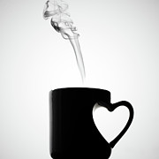 Mug Of Coffee With Handle Of Heart Shape Photograph by Saulgranda