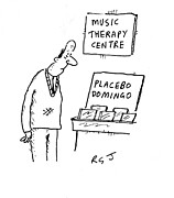 Music Therapy Centre - Placebo Domingo Drawing by Richard Jolley